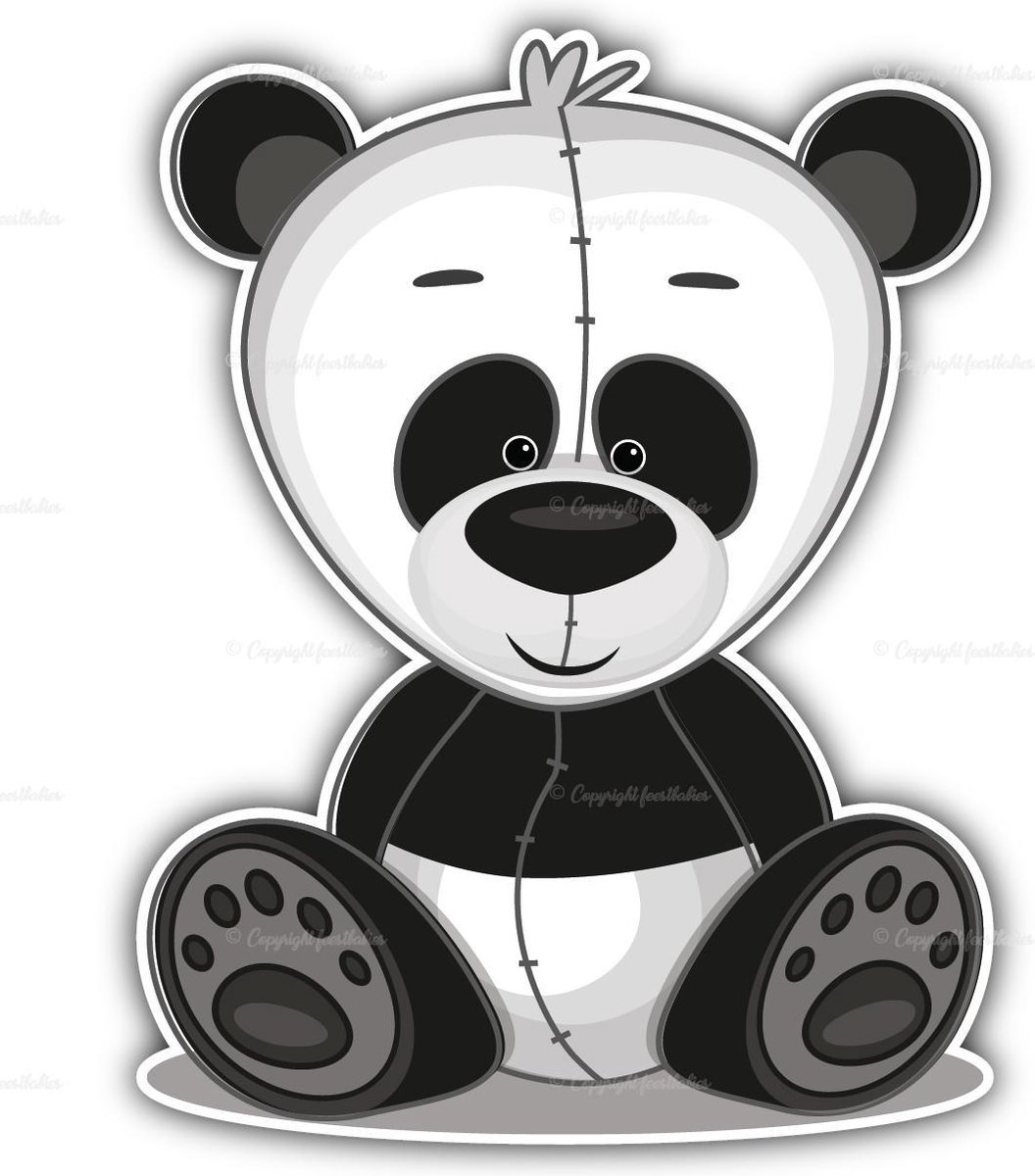 geboortebord panda 60 cm