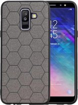 Grijs Hexagon Hard Case voor Samsung Galaxy A6 Plus 2018