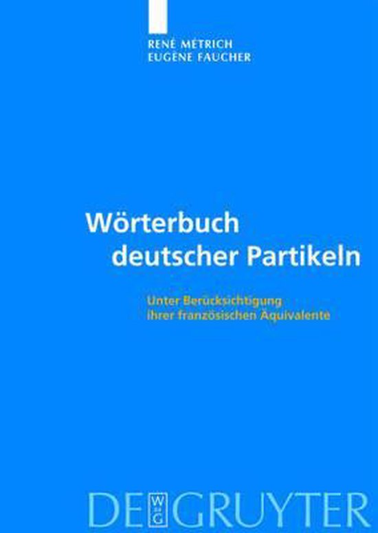 Wörterbuch deutscher Partikeln - cover