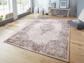 Vintage vloerkleed – Pleasure Rose/Zwart Vertou 80x150cm