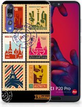 Huawei P20 Pro Uniek TPU Hoesje Postzegels