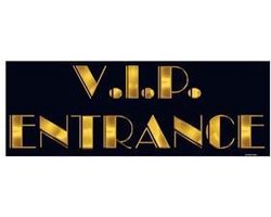 Deurbord VIP entree - karton - 20 x 55 cm - Feestartikelen
