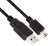 Cameleon Tethering kabel USB 2.0 A Male to Mini-B 5m Zwart