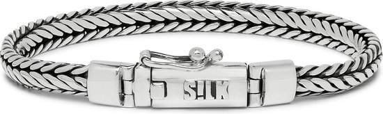 SILK Jewellery - Zilveren Armband - Zipp - 345.19 - Maat 19,0