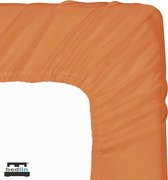 Hoeslaken Micropercal 1 persoon en strijkvrij (90/100 x 200cm) Oranje