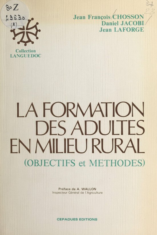 La Formation des adultes en milieu rural : Objectifs et mét ... - cover