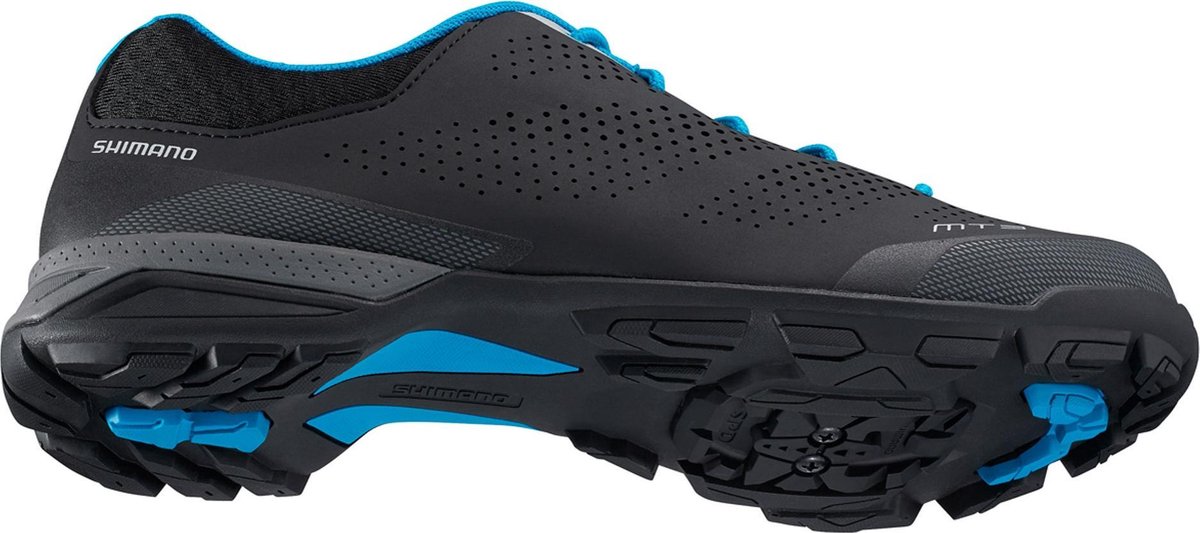 Shimano MT301 Tour Fietsschoenen - Maat 45 - Unisex - zwart/blauw | bol.com
