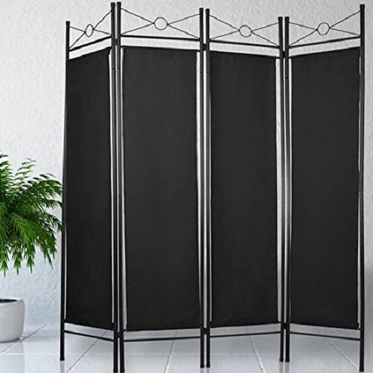 Miadomodo Room Divider 4Delig Vouw Kamerscherm 180 x 160