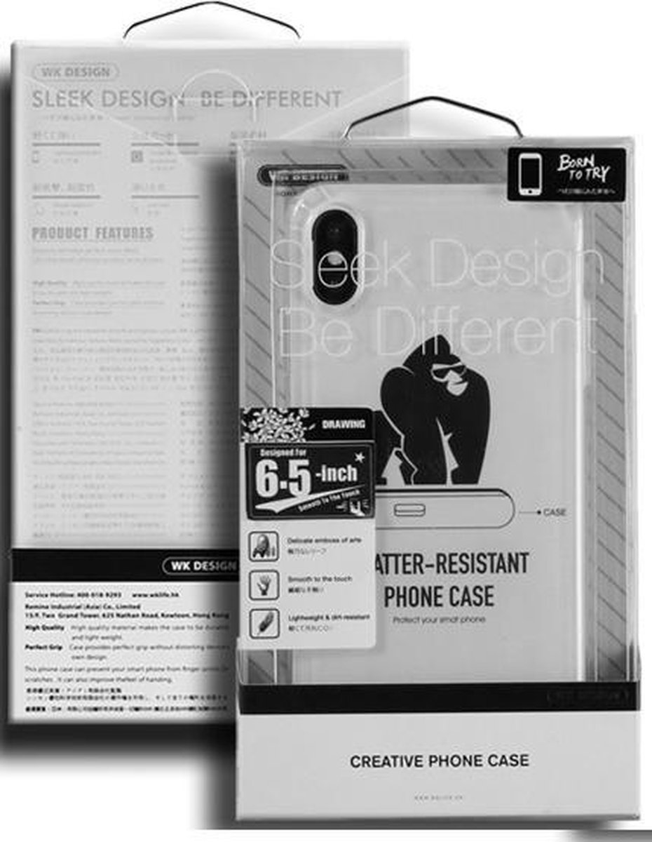 WK Design LECLEAR Case voor iPhone XS MAX (6.5'') Clear
