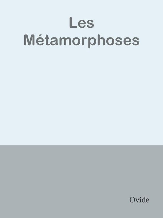 Les Métamorphoses - cover