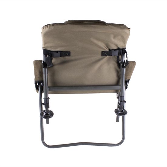 Faith Lounge Chair Small- Karperstoel - Visstoel - Campingstoel - Opklapbaar - Armleuning - Fleece Zitting - Zeer Comfortabel - Groen van Merkloos — afbeelding 4