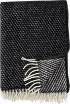 Klippan - Velvet - Plaid - Woonplaid - Woondeken - Zwart - Black - 130cm x 200 cm - 100% wol