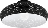 EGLO Ramon 1 Plafondlamp - 1 lichts - Ø40 cm - E27 - Zwart - Wit