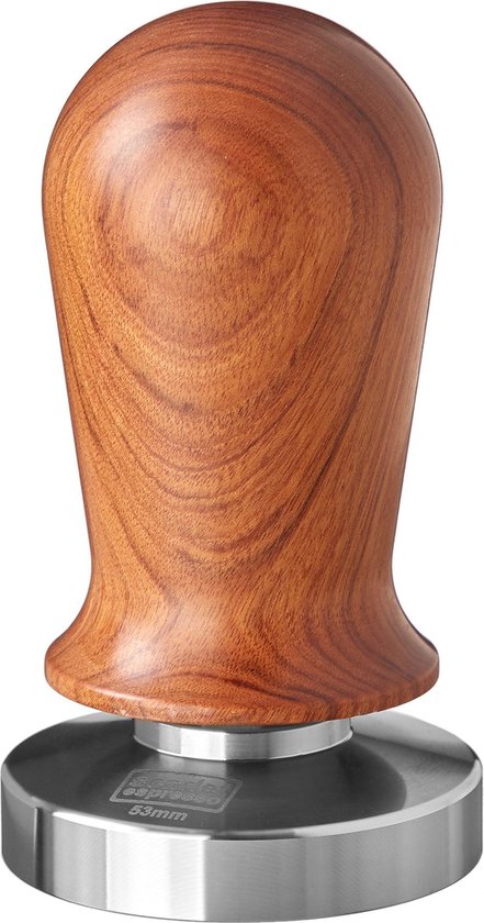 Station Tamper Barista 58 Mm - Bois De Noyer - Support Porte-filtre Tampon Distributeur - Réglable - 2