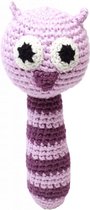 Naturezoo Rammelaar Uil Gehaakt 14 Cm Roze/paars