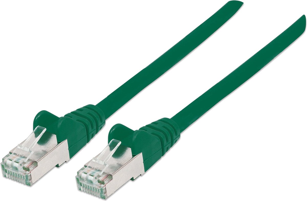 INT Network Cable, Cat6A Certified, CU, S/FTP, LSOH, RJ45, 1.0 m, Green, Bag
