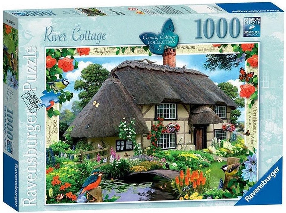 Ravensburger puzzel Country Cottage Collection River Cottage - Legpuzzel -  1000 stukjes | bol.com