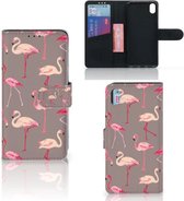 Xiaomi Redmi 7A Telefoonhoesje met Pasjes Flamingo