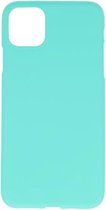 Bestcases Color Telefoonhoesje - Backcover Hoesje - Siliconen Case Back Cover voor iPhone 11 Pro Max - Turquoise