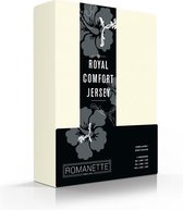 Royal Jersey Comfort Premium 95% Macokatoen / 5% Lycra Hoeslaken - Tweepersoons (140/150/160x200/210/220 cm) - Ivoor