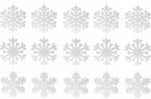5x Sneeuwvlok hangdecoratie wit 49 cm - Winter thema - Kerstversiering/decoratie