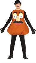 Guirca - Mr. Potato Head Kostuum - Aardappel Hoofd Kostuum - bruin - Maat 52-54 - Carnavalskleding - Verkleedkleding