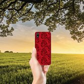 Back Case Xiaomi Redmi 7A TPU Siliconen Hoesje Rood Rose