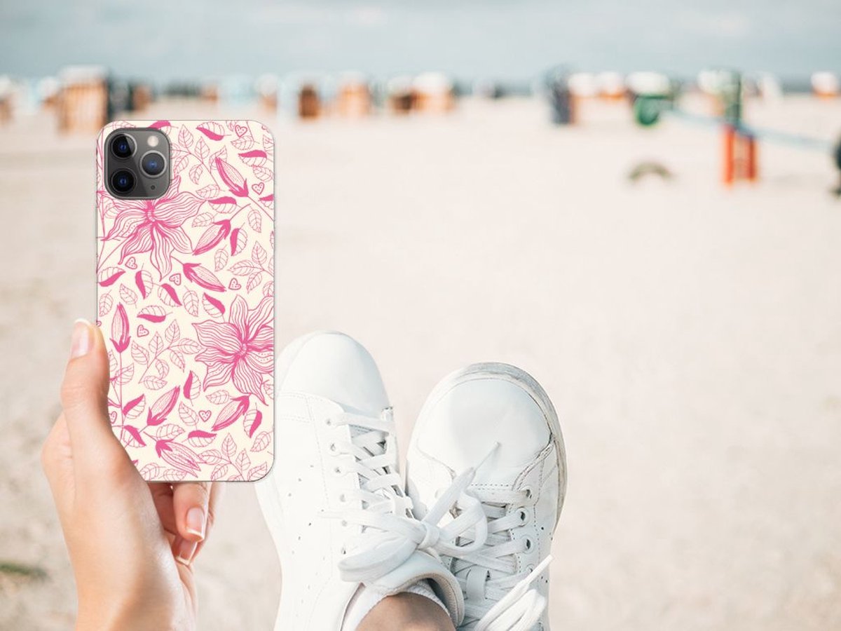 Apple iPhone 11 Pro Max TPU Case Pink Flowers