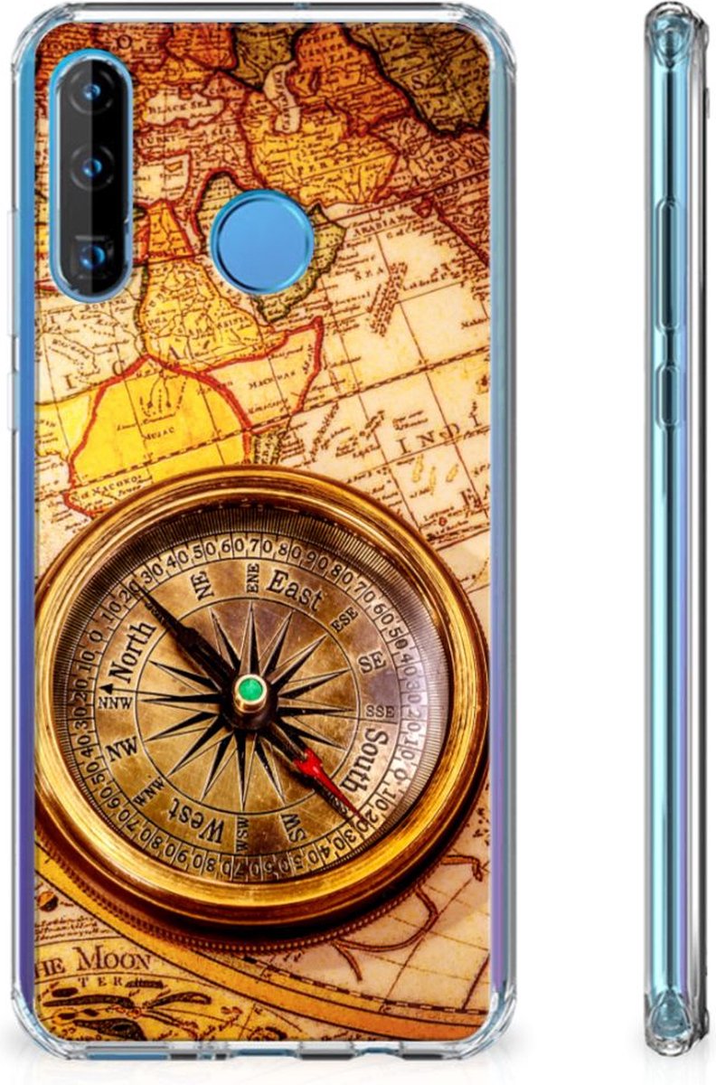 Huawei P30 Lite Telefoonhoesje met valbescherming Kompas