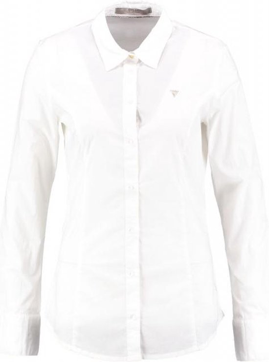 voor meer Misverstand Guess witte slim fit blouse - Maat XS | bol.com