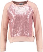 Pepe jeans kortere roze sweater met pailletten - valt kleiner - Maat S