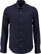 Cast iron donkerblauw overhemd semi slim fit - Maat S