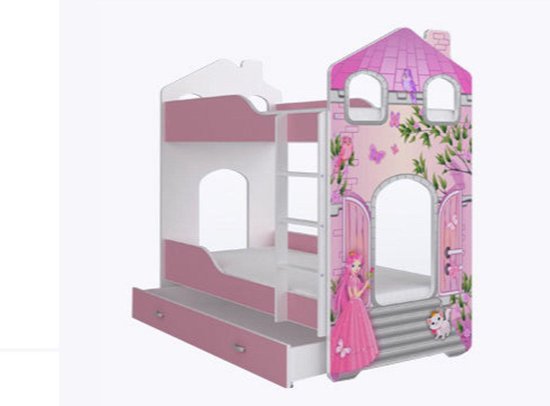 hebben zich vergist Amazon Jungle kern Kinder stapelbed prinses - 180 x 80 cm - huisbed inclusief matrassen  princes | bol.com