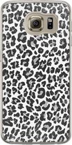 Samsung Galaxy A8 2018 siliconen hoesje - Luipaard grijs