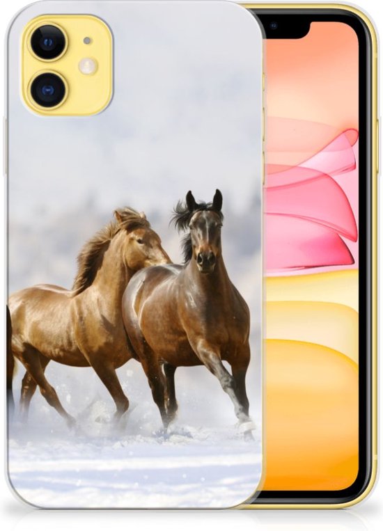 Somber vrek Beg iPhone 11 TPU Hoesje Paarden | bol.com