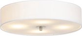 QAZQA drum - Moderne Plafondlamp met kap - 4 lichts - Ø 500 mm - Crème -  Woonkamer | Slaapkamer | Keuken