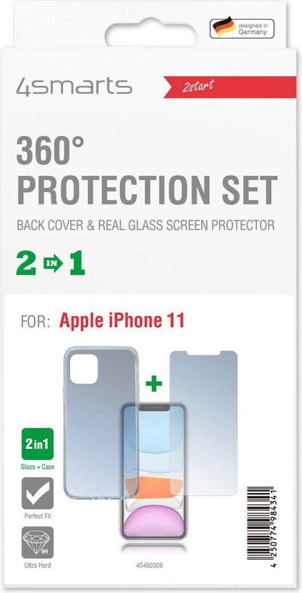 4smarts 360° Limited Protection Set Apple iPhone 11 Transparant