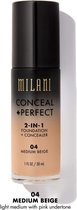 Milani Conceal + Perfect 2-in-1 Foundation + Concealer 04 Medium Beige