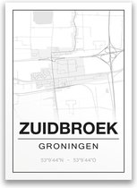 Poster/plattegrond ZUIDBROEK - A4