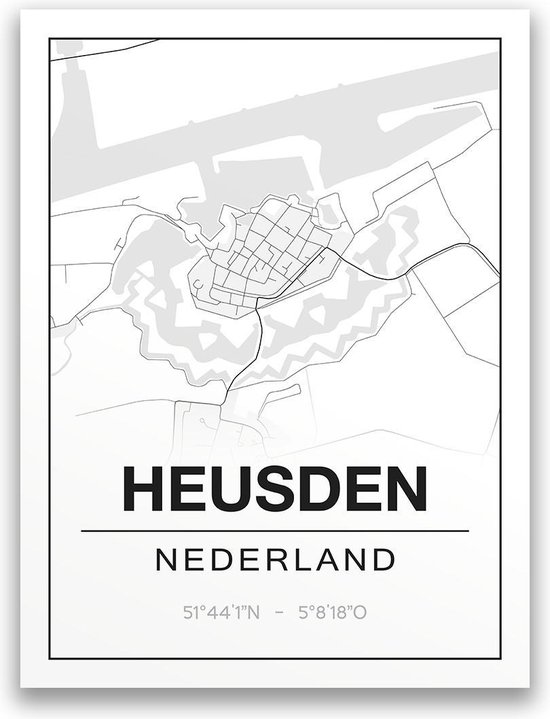 Poster/plattegrond HEUSDEN - A4