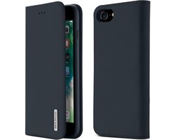 Dux Ducis Luxe Book Case iPhone 8 / 7 / SE 2020 / 2022 Echt Leer Blauw
