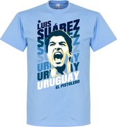 Luis Suarez Uruguay Portrait T-Shirt - XL