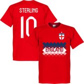 Engeland Sterling 10 Team T-Shirt - Rood - L