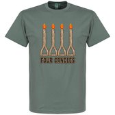 Four Candles T-Shirt - Grijs - L