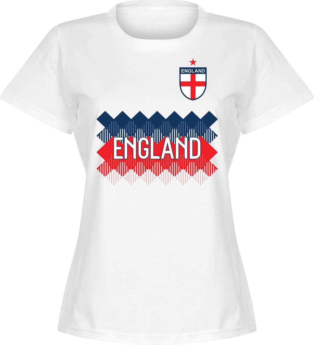 Engeland Dames Team T-Shirt - Wit - XL