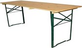 Biertafel 220 x 70cm | Standaard | Blank | Groen onderstel