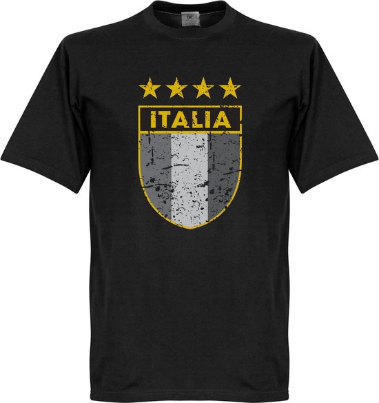 Italie Gold Star Vintage Logo T-shirt - Zwart - XS