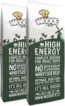 WOOOF High Energy - Geperst hondenvoer - Geperste hondenbrokken - Droogvoer - 28KG