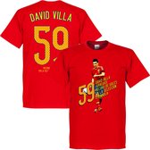 David Villa 59 Goals T-Shirt - Rood - XXL