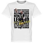 Shearer Legend T-Shirt - Wit  - XXXL
